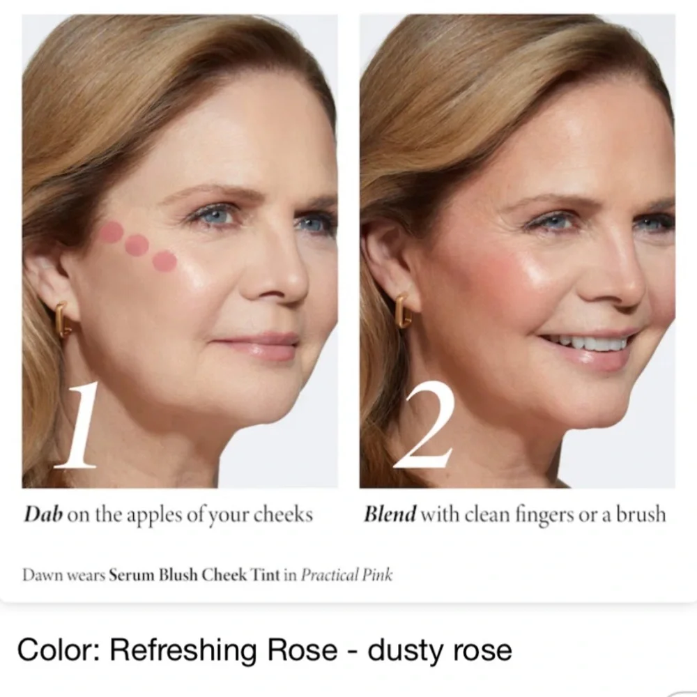 Laura Geller Cheek Tint in refreshing, rose shade, extra applicator